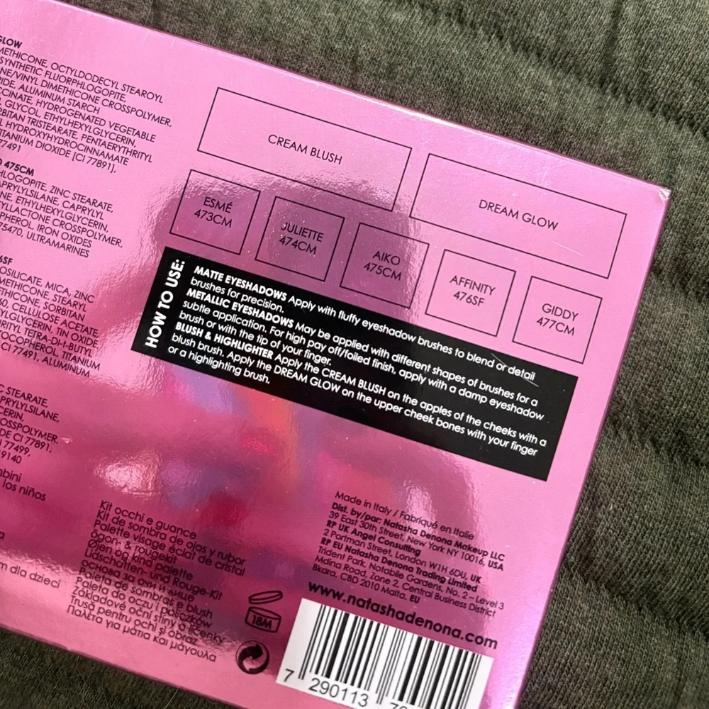 NIB Natasha Denona Love Face Eyeshadow & Cheek Essential Palette
